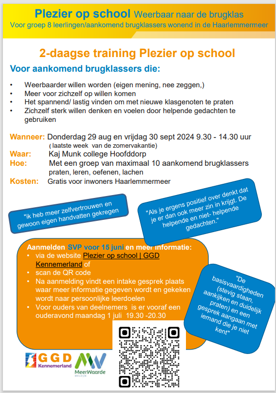 Tweedaagse training plezier op school!